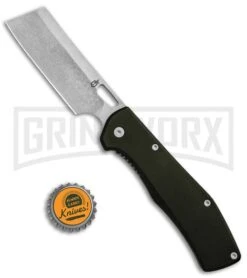 Gerber FlatIron Cleaver Dark Gray Aluminum Frame Lock Knife - SW Plain -Knivesand Tools Shop Gerber FlatIron Cleaver FL Black Aluminum SW 30 001494 BHQ 81134 jr bottlecap large