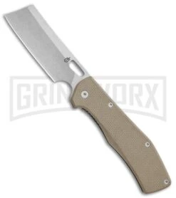 Gerber FlatIron Cleaver Desert Tan G-10 Frame Lock Knife - SW Plain