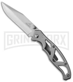 Gerber Paraframe II Gray Stainless Steel Frame Lock Knife - Satin Plain