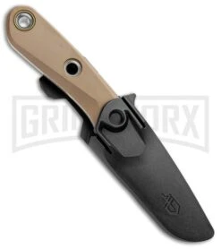 Gerber Principle Brown Rubber Fixed Blade Knife - Stonewash 420HC -Knivesand Tools Shop Gerber Principle Brown Rubber SW 30 001657 BHQ 105505 jr sheath large