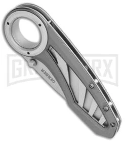 Gerber Remix Knife Aluminum Folding Knife - Bead Blast Plain -Knivesand Tools Shop Gerber Remix Frame Lock Knife 2.9 Bead Blast 22 41968 BHQ 20176 LS Spine large