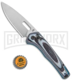 Gerber Sumo Black/White/Cyan G-10 Pivot Lock Knife - Stonewash Plain 5 Gerber Sumo Black/White/Cyan G-10 Pivot Lock Knife - Stonewash Plain -Knivesand Tools Shop Gerber Sumo Pivot Lock Black White Cyan G 10 SW BHQ 105527 jr bottlecap large
