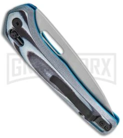 Gerber Sumo Black/White/Cyan G-10 Pivot Lock Knife - Stonewash Plain 4 Gerber Sumo Black/White/Cyan G-10 Pivot Lock Knife - Stonewash Plain -Knivesand Tools Shop Gerber Sumo Pivot Lock Black White Cyan G 10 SW BHQ 105527 jr side large