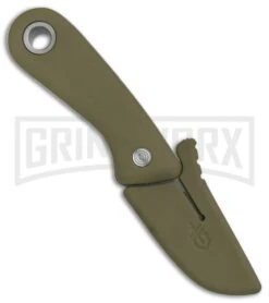 Gerber Vertebrae Sage Green GFN Fixed Blade Knife - Stonewash Plain -Knivesand Tools Shop Gerber Vertabrae Sage Green SW BHQ 81309 er sheath large