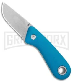 Gerber Vertebrae Cyan Blue GFN Fixed Blade Knife - Satin Plain