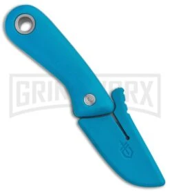 Gerber Vertebrae Cyan Blue GFN Fixed Blade Knife - Satin Plain -Knivesand Tools Shop Gerber Vertebrae Cyan Blue Satin BHQ 81308 er sheath large