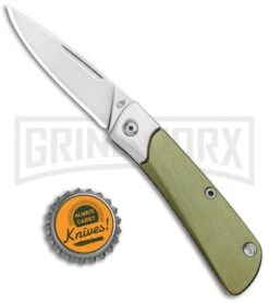 Gerber Wingtip Green GFN Slip Joint Pocket Knife - Satin Plain -Knivesand Tools Shop Gerber Wingtip SJ Green Satin 30 001701 BHQ 94161 jr bottlecap large