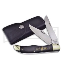 German Bull Claptrap Black Buffalo Horn Pocket Knife