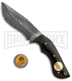 Tallen Wallaby Mini Kukri Micarta Fixed Blade - Damascus Plain -Knivesand Tools Shop Grindworx Wallaby Mini Kukri BP 28091 jr bottlecap large