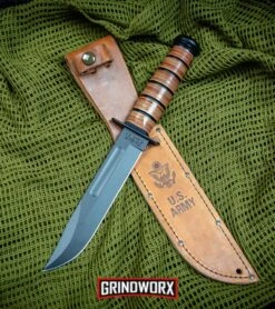 Ka-Bar Bowie Short USMC Leather Fixed Blade Knife - Black Plain -Knivesand Tools Shop Ka Bar Bowie Short USMC Leather Fixed Blade Knife Black Plain BHQ7073 kp green shemmagh web large
