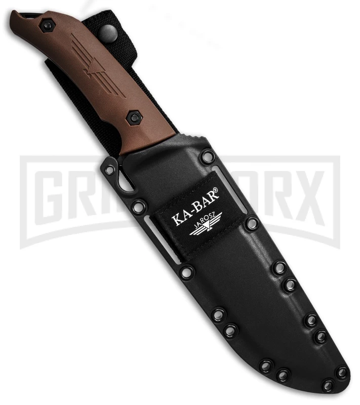 Ka-Bar Camp Turok Brown Ultramid Fixed Blade Knife (8" Black Plain) Ka-Bar Camp Turok Brown Ultramid Fixed Blade Knife (8" Black Plain) -Knivesand Tools Shop Ka Bar Camp Turok Fixed Blade Knife Brown Ultramid 8in Black BHQ 137379 td sheath large