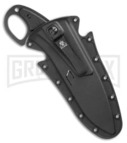 Ka-Bar TDI Pocket Strike Black Fixed Blade Knife - Black Plain -Knivesand Tools Shop Ka Bar TDI Pocket Strike Fixed Blade Knife 3.18 Black 2491 BHQ 120901 LS Sheath large