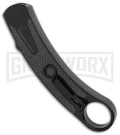 Karambit OTF-102 Black Carbon Fiber OTF Knife - Two-Tone Plain 4 Karambit OTF-102 Black Carbon Fiber OTF Knife - Two-Tone Plain -Knivesand Tools Shop Karambit OTF 102 Black CF TT Plain GX 34165 jr side large