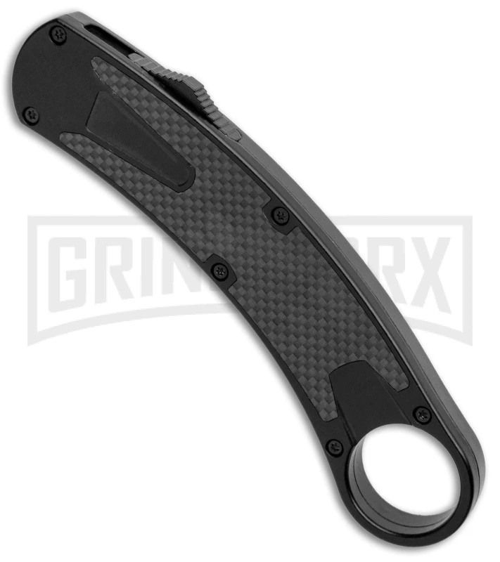 Karambit OTF-102 Black Carbon Fiber OTF Knife - Two-Tone Plain Karambit OTF-102 Black Carbon Fiber OTF Knife - Two-Tone Plain -Knivesand Tools Shop Karambit OTF 102 Black CF TT Plain GX 34165 jr spine large