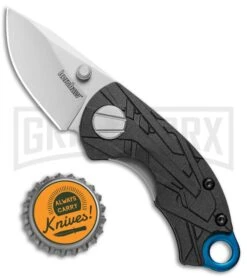 Kershaw Anso Aftereffect Liner Lock Knife Black FRN - Bead Blast -Knivesand Tools Shop Kershaw Anso Aftereffect LL Black FRN BB 1180 BHQ 106038 jr bottlecap large