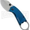 Kershaw Antic Frame Lock Knife Blue - 1.75" Bead Blast Drop Point -Knivesand Tools Shop Kershaw Antic FL Blue BB 8710 BHQ 94064 jr 2 large