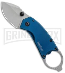 Kershaw Antic Frame Lock Knife Blue - 1.75" Bead Blast Drop Point