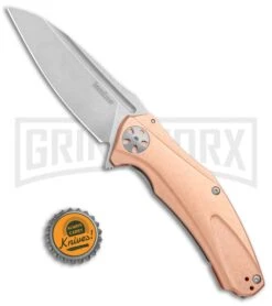 Kershaw Copper Natrix XL Sub-Frame Lock 3.75" Knife Stonewash -Knivesand Tools Shop Kershaw Copper Natrix XL Sub FL SW 7008CU BHQ 105985 jr bottlecap large