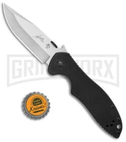 Kershaw Emerson CQC-6K Black G-10 Folding Knife - Stonewash Plain D2 -Knivesand Tools Shop Kershaw Emerson CQC 6K FL SW 6034D2 BHQ 102483 jr bottlecap large