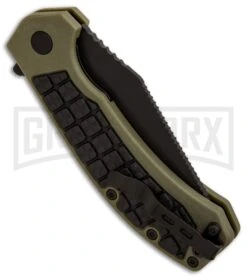 Kershaw Faultline Liner Lock Knife Green/Black GFN Black 8760 -Knivesand Tools Shop Kershaw Faultline Green Black GFN black BHQ 81280 er side large