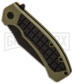 Kershaw Faultline Liner Lock Knife Green/Black GFN Black 8760 -Knivesand Tools Shop Kershaw Faultline Green Black GFN black BHQ 81280 er spine large