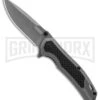 Kershaw Fringe A/O Frame Lock Knife Gray SS/Carbon Fiber 3" Gray Drop Point -Knivesand Tools Shop Kershaw Fringe AO Gray SS Carbon Fiber Gray BHQ 80593 er large
