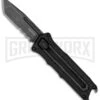 Kershaw Interstellar Black Manual Sliding Button Lock OTF Knife - Blackwash Serr -Knivesand Tools Shop Kershaw Interstellar Manual OTF Black BHQ 176286 jr large