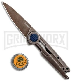 Kershaw Parsec Frame Lock Knife Brown PVD Stainless Steel - Brown SW 5 Kershaw Parsec Frame Lock Knife Brown PVD Stainless Steel - Brown SW -Knivesand Tools Shop Kershaw Parsec FL Brown PVD SS Brown SW 2035 BHQ 101843 jr bottlecap 1 large