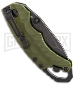 Kershaw Shuffle II Tanto Liner Lock Knife OD Green - BlackWash -Knivesand Tools Shop Kershaw Shuffle 2 tanto OD Green blackwash BHQ 52218 er side large