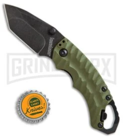 Kershaw Shuffle II Tanto Liner Lock Knife OD Green - BlackWash -Knivesand Tools Shop Kershaw Shuffle 2 tanto OD Green blackwash BHQ 52218 er size large