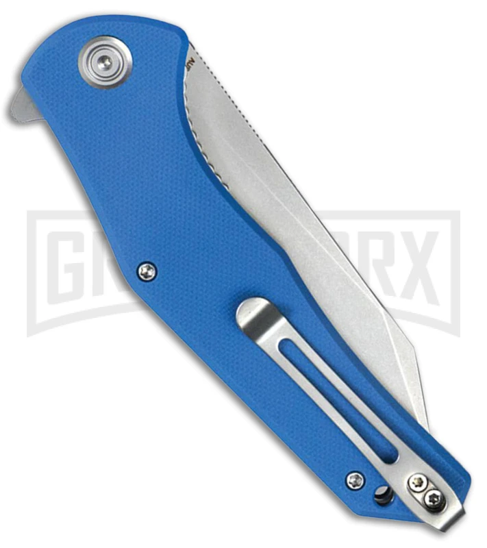 Kubey Flash Blue G-10 Folding Knife - Bead Blast Plain Kubey Flash Blue G-10 Folding Knife - Bead Blast Plain -Knivesand Tools Shop Kubey Flash Linerlock Blue BHQ 180010 td side large