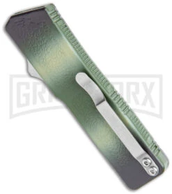 Lightning Camo D/A OTF Automatic Knife - Tanto Black Serr -Knivesand Tools Shop LIghtning Camo DA OTF Auto Tanto Black Serr GX 39052 jr side large