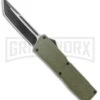 Lightning Elite OD Green D/A OTF Automatic Knife - Black Tanto Plain -Knivesand Tools Shop Lightning Elite OD Green DA OTF Auto Black Tanto GX 37667 jr large