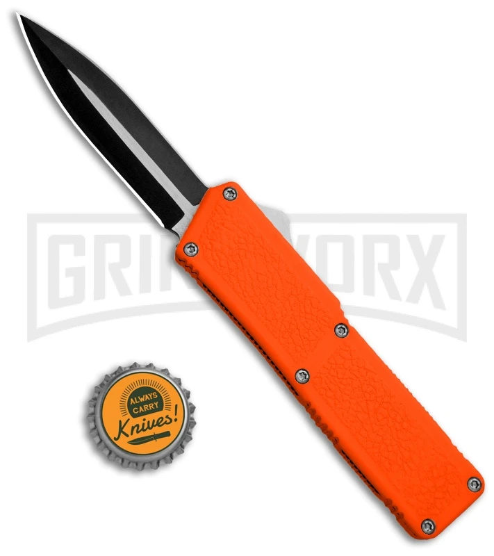Lightning Orange D/A OTF Automatic Knife - Dagger Two-Tone Lightning Orange D/A OTF Automatic Knife - Dagger Two-Tone -Knivesand Tools Shop Lightning Orange DA OTF Auto Dagger TT GX 31870 jr bottlecap large