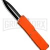 Lightning Orange D/A OTF Automatic Knife - Dagger Two-Tone -Knivesand Tools Shop Lightning Orange DA OTF Auto Dagger TT GX 31870 jr large
