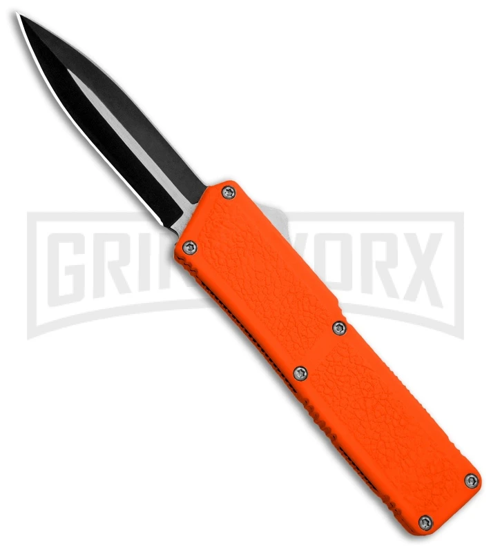 Lightning Orange D/A OTF Automatic Knife - Dagger Two-Tone Lightning Orange D/A OTF Automatic Knife - Dagger Two-Tone -Knivesand Tools Shop Lightning Orange DA OTF Auto Dagger TT GX 31870 jr large