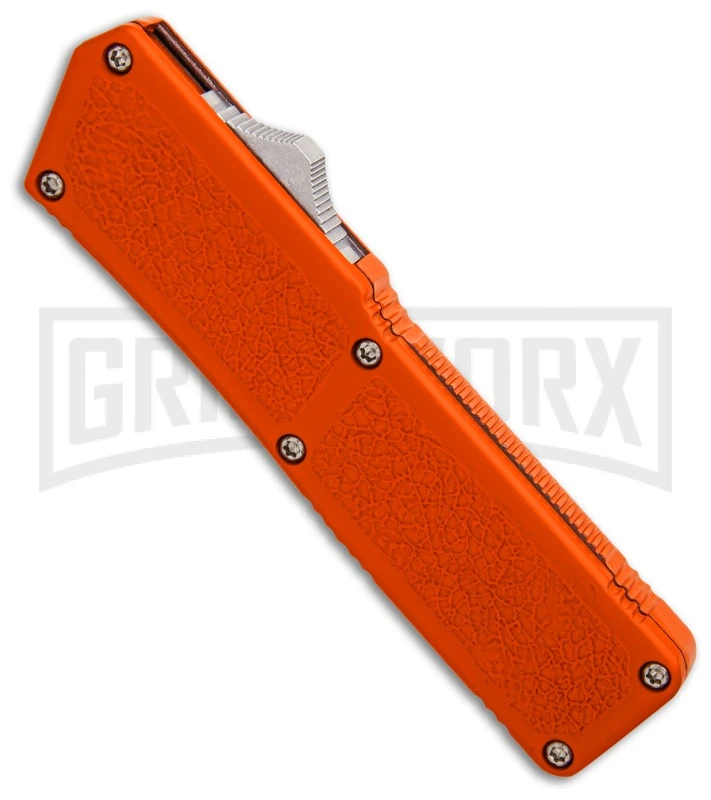 Lightning Orange D/A OTF Automatic Knife - Dagger Two-Tone Lightning Orange D/A OTF Automatic Knife - Dagger Two-Tone -Knivesand Tools Shop Lightning Orange DA OTF Auto Dagger TT GX 31870 jr side large
