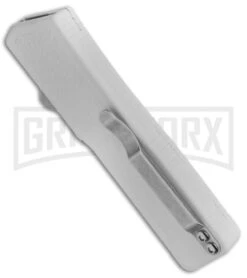 Lightning White D/A OTF Automatic Knife - Black Dagger Serr 4TH18 -Knivesand Tools Shop Lightning White Blk Dagg Serr BP 18951 jr side large