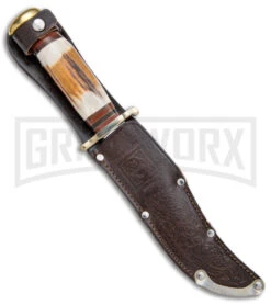 Linder Siberian Skinner Brown/White Fixed Blade Knife - Polished Plain 4 Linder Siberian Skinner Brown/White Fixed Blade Knife - Polished Plain -Knivesand Tools Shop Linder Siberian Skinner Fixed Blade Polished BHQ 144612 jr sheath large