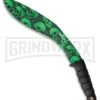 M-Tech Boomerang Kukri Black Fixed Blade Knife - Green Plain -Knivesand Tools Shop M Tech Boomerang Kukri Black Green MT 537GN BP 23339 jr large