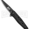 M&P U.G. Black Rubber Folding Knife - Black Plain -Knivesand Tools Shop MP U.G. LL Black Rubber Black 1100074 BHQ 93643 jr large