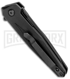 M&P U.G. Black Rubber Folding Knife - Black Plain -Knivesand Tools Shop MP U.G. LL Black Rubber Black 1100074 BHQ 93643 jr side large