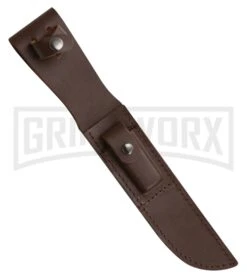 Marble's Jet Pilot Brown Stacked Leather Fixed Blade Knife - Black Plain 3 Marble's Jet Pilot Brown Stacked Leather Fixed Blade Knife - Black Plain -Knivesand Tools Shop Marbles Jet Pilot Brown stacked leather black plain BHQ 57229 er sheath large