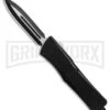 Night Bird D/A OTF Automatic Knife Smooth Black Handle - Dagger Black Plain 1 Night Bird D/A OTF Automatic Knife Smooth Black Handle - Dagger Black Plain -Knivesand Tools Shop Night Bird DA OTF smooth black handle dagger black plain BP 26476 er large