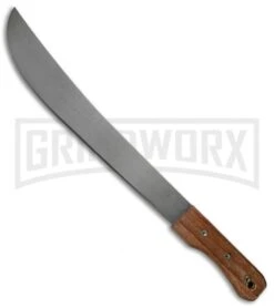 Okapi Bush Bolo Wood Machete Fixed Blade - Satin Plain
