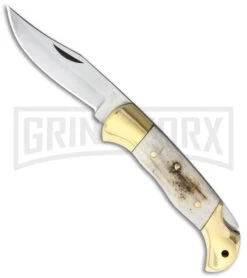 Ole Smoky Lockback White Stag Bone Pocket Knife
