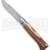 Opinel Knives No. 8 Laminated Brown Birchwood Folding Knife - Stainless Steel -Knivesand Tools Shop Opinel Knives No. 8 Folding Knife Laminated Brown Birchwood 3in Satin BHQ 187059 td large