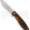 Petrified Fish Skipper Orange G-10 PF858 Liner Lock Knife - Satin D2 -Knivesand Tools Shop Petrified Fish Skipper LL Orange Black G 10 Satin BHQ 177717 jr large