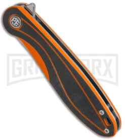 Petrified Fish Skipper Orange G-10 PF858 Liner Lock Knife - Satin D2 -Knivesand Tools Shop Petrified Fish Skipper LL Orange Black G 10 Satin BHQ 177717 jr spine large