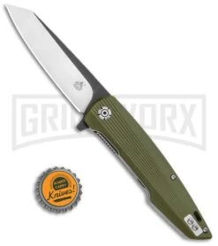 QSP Phoenix OD Green G-10 Liner Lock Knife - Two-Tone Plain -Knivesand Tools Shop QSP Phoenix LL OD Green G 10 TT QS108 B BHQ 113396 jr bottlecap large